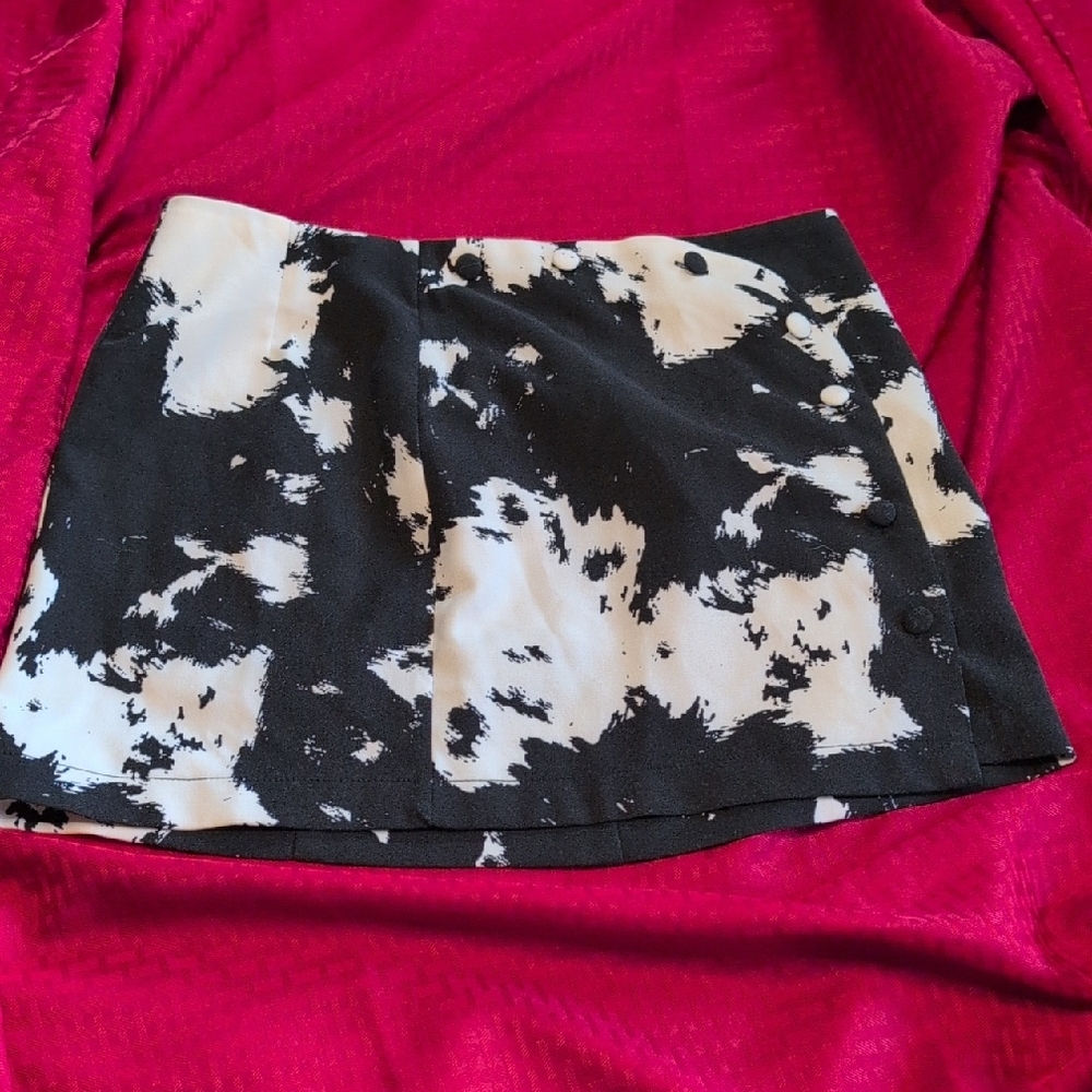 Large Nwt Urban Outfitters Black and White Mini Skirt